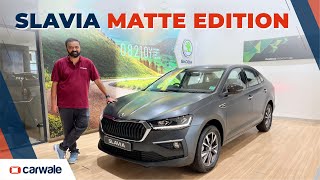 Skoda Slavia Matte Edition Price and Features Explained  Detailed Review  CarWale [upl. by Sagerman]