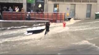 Girl swept away by flood at McGill [upl. by Aronaele]