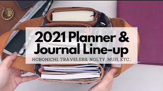 2021 Planner amp Journal Lineup  Hobonichi Nolty Muji Travelers Companyetc [upl. by Lud]