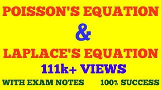 POISSONS AND LAPLACES EQUATIONS  DERIVATION OF POISSON AND LAPLACE EQUATIONS  WITH EXAM NOTES [upl. by Herr]