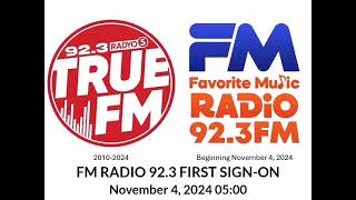 FM Radio Favorite Music Radio 923 First Signon 20241104 0500 [upl. by Timothea451]