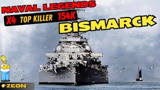 🇩🇪🏆Naval Legends Bismarck 🔥154k🔥x4 worldofwarships [upl. by Godiva]