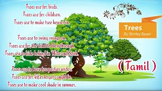 Trees  class 7  Poem  explaination in Tamil  kidsworldmathi NCERT  Trees Summary explain [upl. by Aniles]