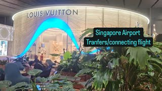 Singapore Airport transfers and connecting flights  Singapore Changi international Airport [upl. by Inahpets140]