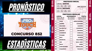 PROTOUCH 852 Estadísticas Pronóstico Jugada Sencilla y 5 Dobles ¡SUSCRIBETE [upl. by Gilbertson]