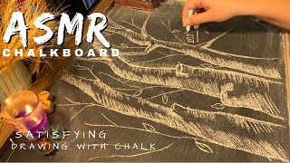 ASMR chalkboarddrawing with chalkrelaxing chalk soundenjoy itno talking [upl. by Aiker]