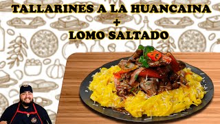 TALLARINES A LA HUANCAINA CON LOMO SALTADO 🍝😋🇵🇪 [upl. by Nealah]