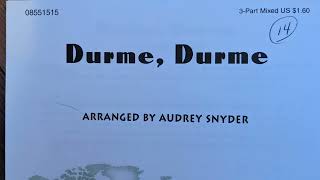 Durme Durme SAB Audrey Snyder  All Voices [upl. by Shanon748]