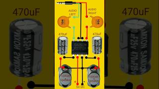 TDA2822M dual speaker audio amplifier kaise banaye shorts trending [upl. by Kornher]