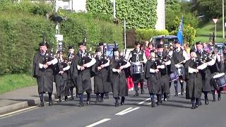 Cullybackey Pipe Band  Cunningham Memorial Church Parade 2017 [upl. by Sawyor239]