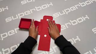 LidBottom Boxes Folding Instruction  Superbox [upl. by Akim]