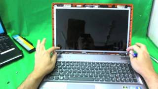 Lenovo Ideapad Y570 Laptop Screen Replacement Procedure [upl. by Hinson361]