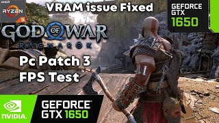 God of War Ragnarok Pc Patch 3 GTX 1650 FPS Test [upl. by Callista]