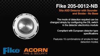 Fike 2050012NB Sita ASD Detector with Sounder and Strobe  No Base  Acorn Fire amp Security [upl. by Zzahc776]