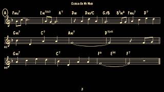 Georgia On My Mind  F Major  Sheet Music with Backing Track [upl. by Gale]