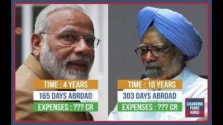 Shocking Result  Narendra Modi and Manmohan Singh Foreign Trips Comparison in Hindi [upl. by Ethban425]