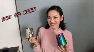 How to rose Rose Latteart for beginners easy way [upl. by Sclater]