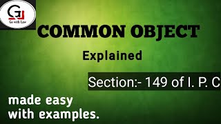 Indian Penal Code Common Object Explained easy [upl. by Llennahs508]