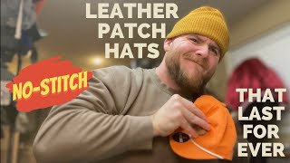 LEATHER PATCH HATS MADE TO LAST FOREVER NO STITCH [upl. by Girovard]