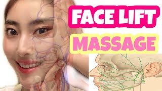 Full Face Lifting Massage For Sagging Jowls laugh Lines Eye Bags Wrinkles AntiAging [upl. by Tenom]