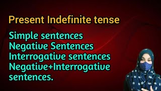 Present Indefinite tense Complete [upl. by Gnilrad]