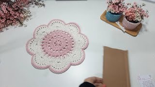 Pedido de 1 peça  loja de croche na shopee  Studio vlog minhas vendas sousplat de croche [upl. by Yorgo]