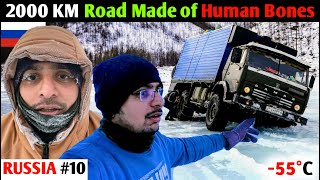 Extreme Hitchhiking on the Worlds Most Haunted Highway Road of Bones ☠️😱 [upl. by Enida]