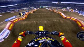 GoPro HD Blake Wharton Main Event 2013 Monster Energy Supercross from Minneapolis [upl. by Arhez170]