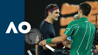 Roger Federer vs Novak Djokovic  Extended Highlights SF  Australian Open 2020 [upl. by Ahsinut]