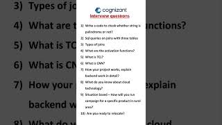 10th June 2024 Cognizant interview experience  Cognizant interview questions  GenC 2024 [upl. by Ban]