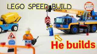 LEGO 60324 City Mobile Crane Stopmotion Speed Build [upl. by Gorrian37]