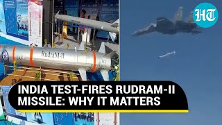 Indias Su30 Jet Fires MadeInIndia RudraMII AntiRadiation Missile Why Its Force Multiplier [upl. by Yllus]