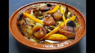 TUTO 8 UN TAJINE MAROCAIN AU POULET ABRICOTS SECS ET ÉPICES DOUCES [upl. by Dory]