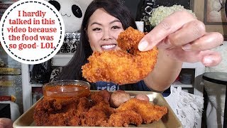 Fried Colossal Jumbo Prawns Mukbang [upl. by Norwood170]