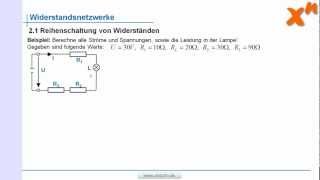 Elektrotechnik 21 Reihenschaltung von Widerständen [upl. by Orravan]