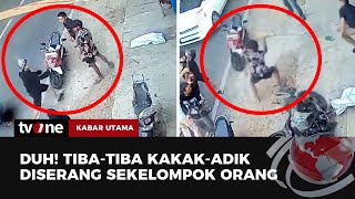 Terekam CCTV Kakak Beradik Dikeroyok Sekelompok Orang di Cakung  Kabar Utama tvOne [upl. by Gowon]