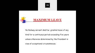 RAILWAYs LEAVE RULE Railway Services LIBERALISED LEAVE Rules 1949 INDIAN RAILWAYS  Establishment [upl. by Ajiam]