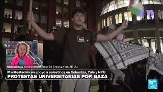 Informe desde Nueva York protestas universitarias propalestinas en Estados Unidos • FRANCE 24 [upl. by Dionysus]