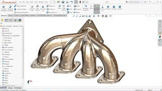 Solidworks tutorial Exhaust manifold [upl. by Ardyce495]