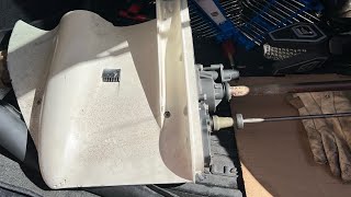 How to remove Evinrude Etec 150 175 200 hp outboard lower unit to replace water pump impeller [upl. by Haberman]