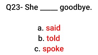 Grammar Quiz 25 Questions Level Test Beginnerpart1 [upl. by Yelra190]