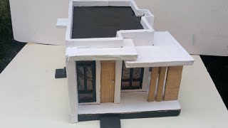 How to make a DIY Bungalow from cardboard at Home easily [upl. by Adiam]