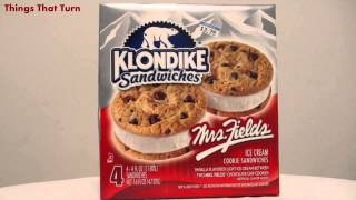 Klondike Sandwiches Mrs Fields Ice Cream Cookie Sandwiches  Food Museum [upl. by Jeanna]