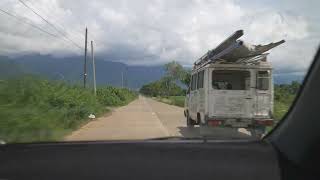 Philippines Palawan car ride from Lallys Pizza to Estrella Falls [upl. by Yrral226]