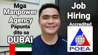 MGA MANPOWER AGENCY SA PILIPINAS NA PWEDE NIYONG APPLYAN PAPUNTA SA DUBAI UAE  POEA ACCREDITED [upl. by Janel]