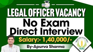 Legal Officer Vacancy in HURL  No Exam  Direct Interview  By Apurva Sharma [upl. by Sucramed]