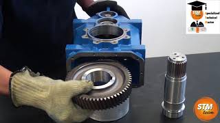 ASSEMBLING STM TEAM SHAFT MOUNTED GEARBOXES WITH INPUT MOTOR FLANGE AND LONG CENTER DISTANCE [upl. by Dust]