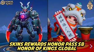 Honor Pass Update  Review Reward Skins New Honor Pass S8 Honor of Kings Global  HoK Global [upl. by Mumford]