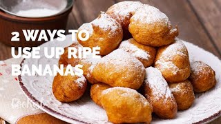 How to use ripe bananas 2 delicious mini recipes [upl. by Nojed]