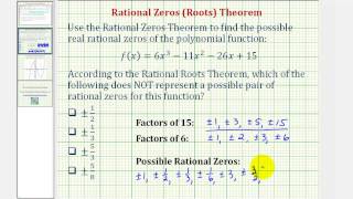 Ex The Rational Root Zero Theorem [upl. by Barbi623]